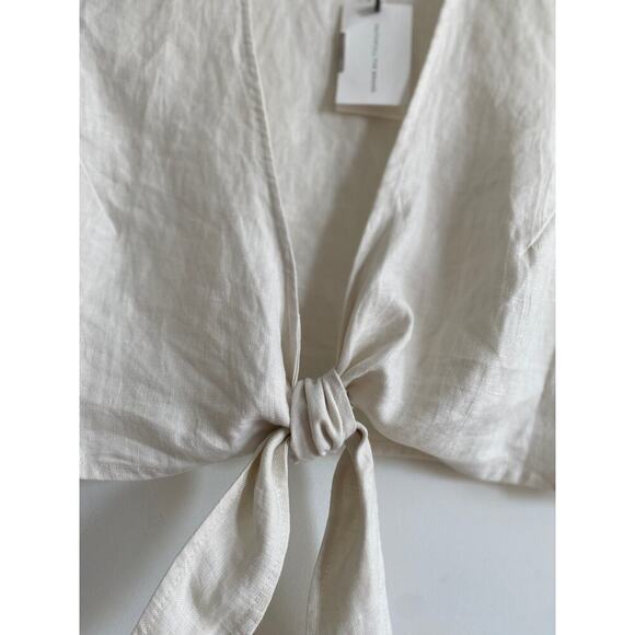 NWT Faithfull the Brand Marcie Linen Tie Crop Top - Picture 8 of 10